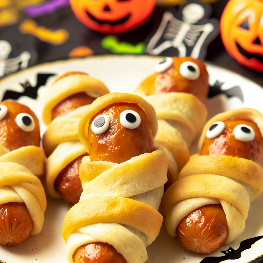 5 recetas de Halloween para niños Momias de salchicha