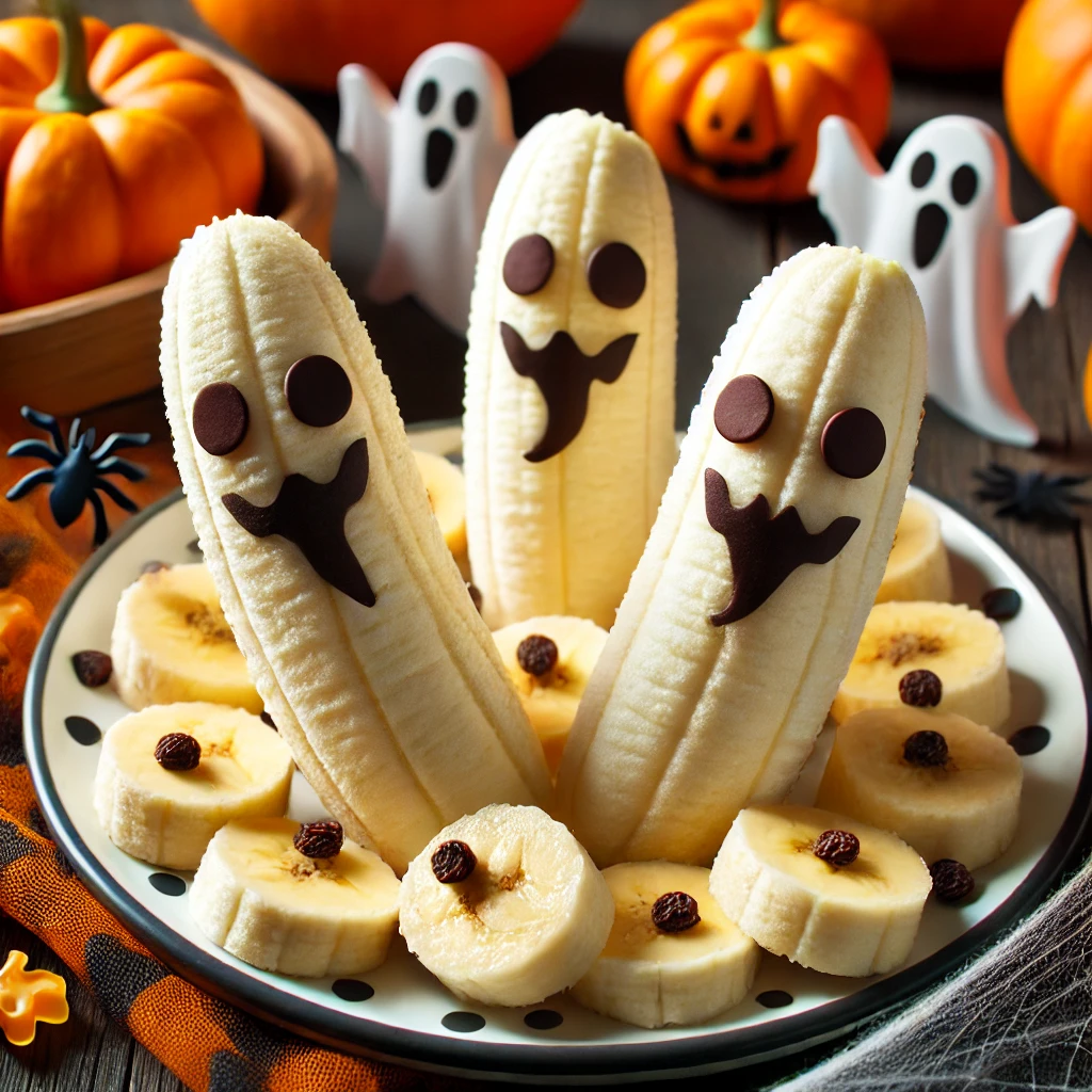 5 recetas de Halloween para niños Fantasmas de plátano